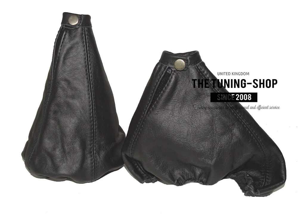 NERO PELLE COMBO CUFFIA LEVA CAMBIO E FRENO PER ALFA ROMEO GIULIETTA 2010-2015