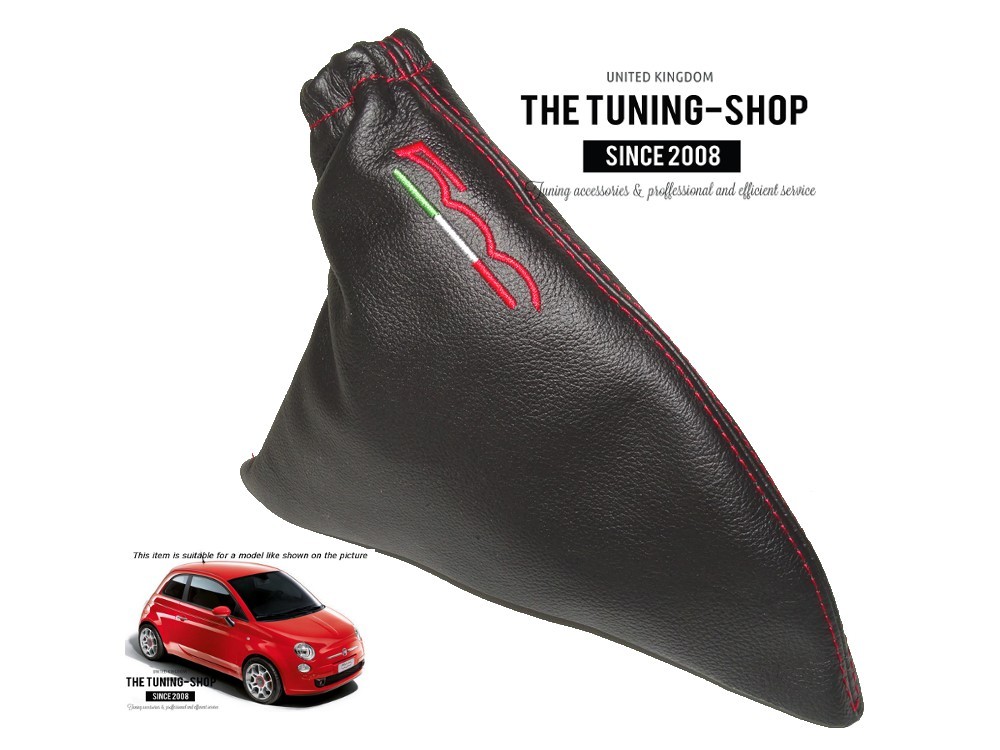 The Tuning-Shop Ltd Gear Cuffia Leva Freno a Mano Nero in Pelle Italiana