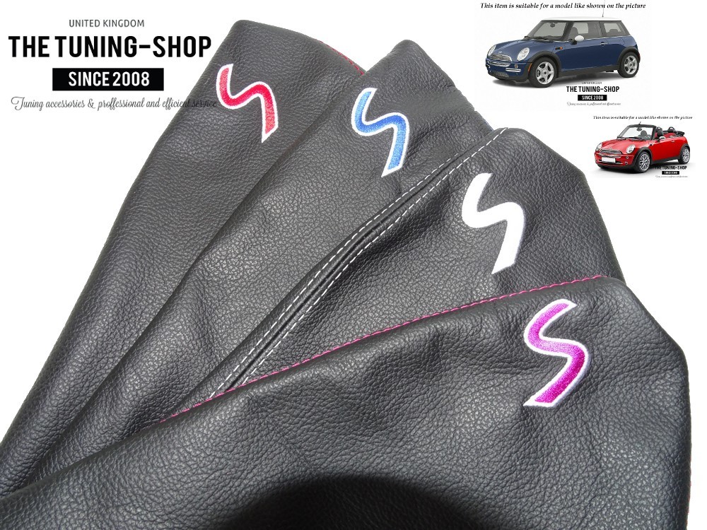 Fits mini cooper BMW frein à main gear gaiter d rouge et noir