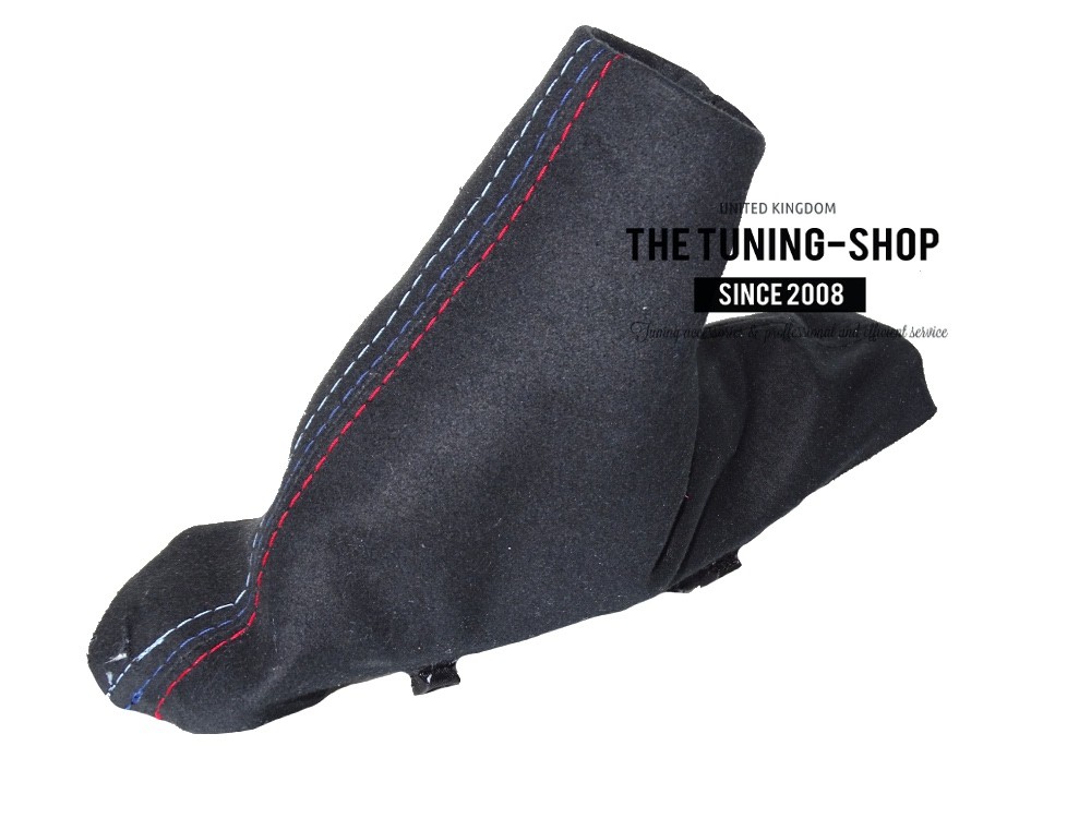 NERO CUCITURE SUEDE CUFFIA CAMBIO LEVA E FRENO PER BMW E90 E91 E92 E93 M//////3