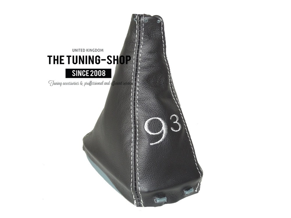 The Tuning-Shop GEAR GAITER LEATHER WITH PLASTIC FRAME GREY 93 EMBROIDERY The Tuning-Shop GEAR GAITER LEATHER WITH PLASTIC FRAME GREY 93 EMBROIDERY