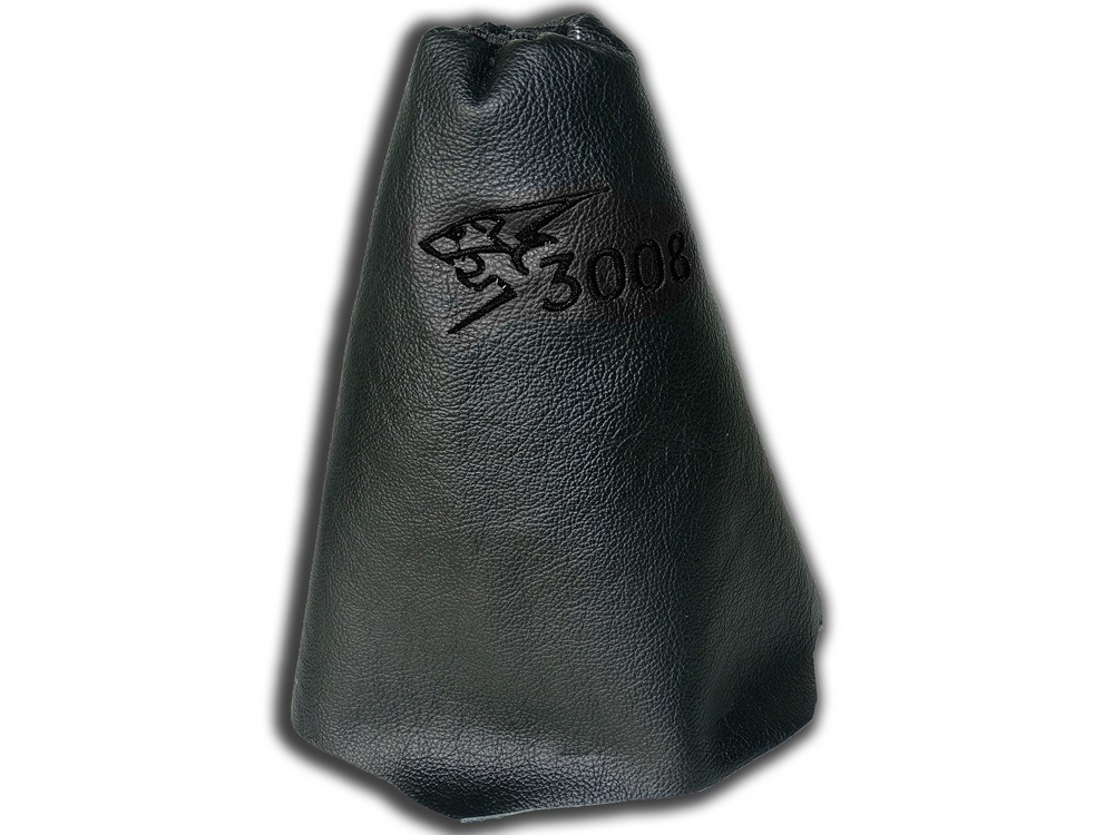 For Citroen Berlingo FL 2002-07 Gear Stick Gaiter Black Leather Blue Stitching
