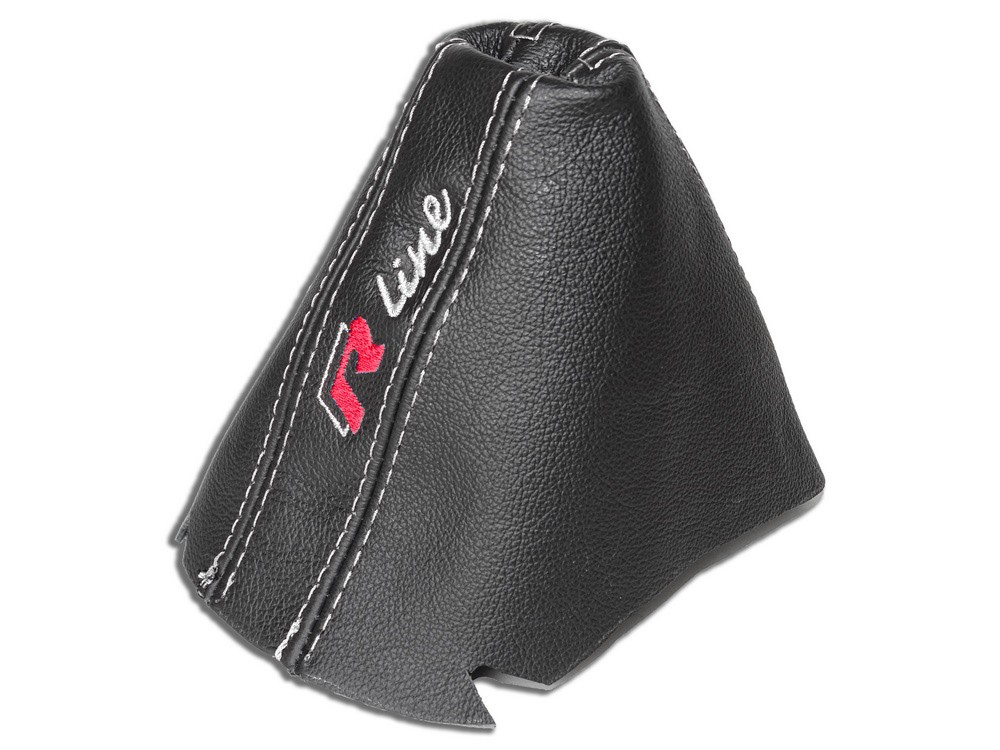 The Tuning Shop Soufflet de Vitesse avec Cadre en Plastique brod/é en Cuir Ivoire